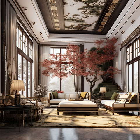 图片[55]-全球设计案例智能库_OJBKAI.COM住宅中式客厅Midjourney灵感图库-_设计智库－全球设计案例智能库_OJBKAI.COM-全球设计案例智能库_OJBKAI.COM设计智库