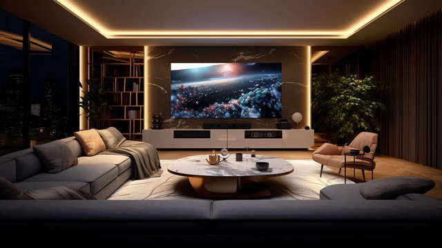 客厅电视背景墙Midjourney灵感图库-_设计智库－全球设计案例智能库_OJBKAI.COM-全球设计案例智能库_OJBKAI.COM设计智库