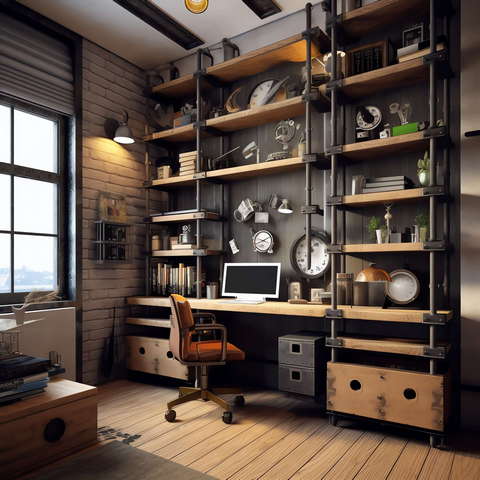 图片[6]-全球设计案例智能库_OJBKAI.COM工业风格书房Midjourney灵感图库-_设计智库－全球设计案例智能库_OJBKAI.COM-全球设计案例智能库_OJBKAI.COM设计智库