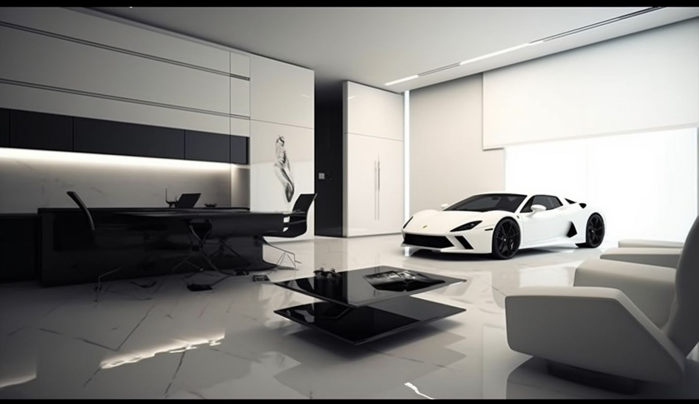 极简奢华风格（兰博基尼Lamborghini）_Midjourney灵感图库-全球设计案例智能库_OJBKAI.COM设计智库