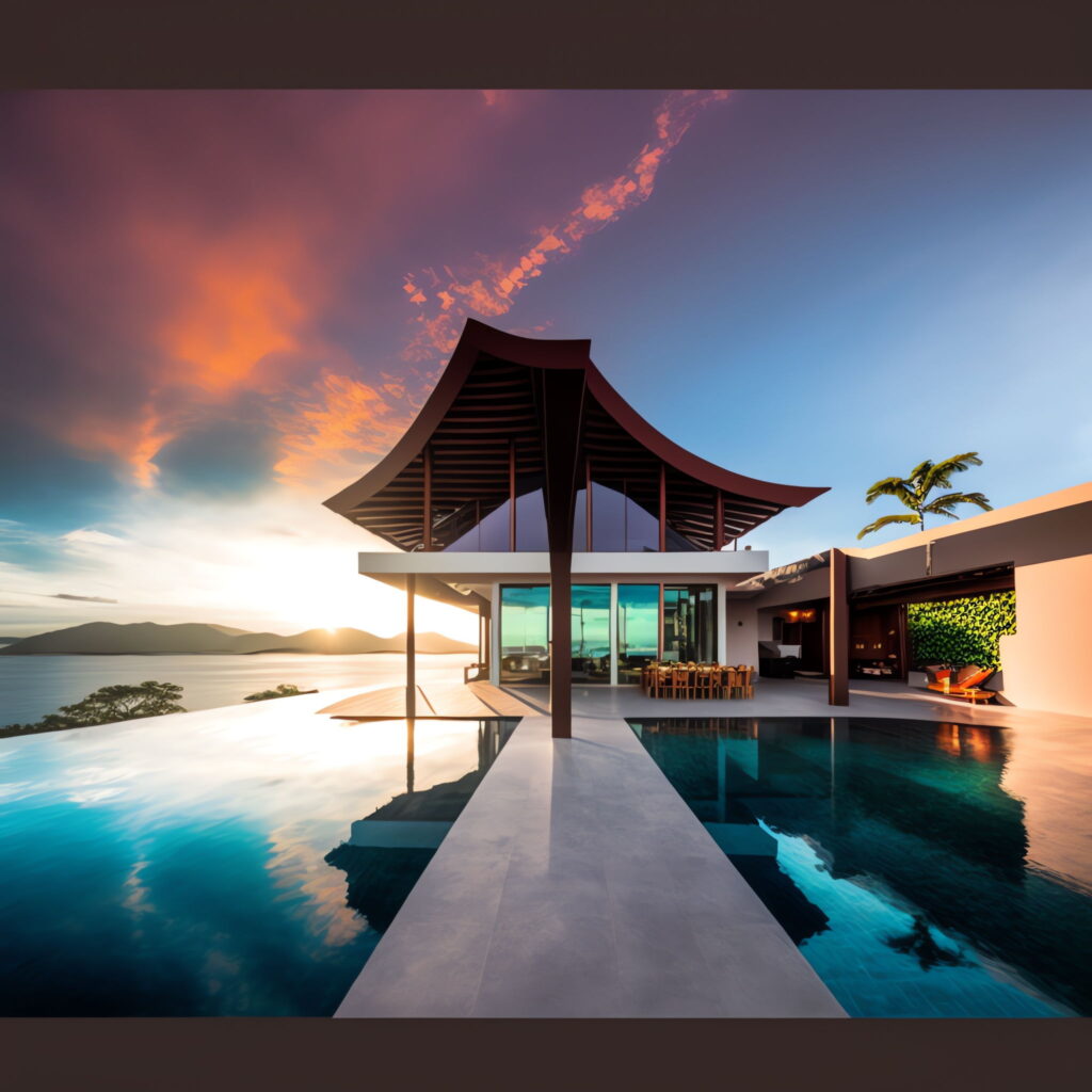 建筑别墅外观Midjourney灵感图库-_设计智库－全球设计案例智能库_OJBKAI.COM-全球设计案例智能库_OJBKAI.COM设计智库