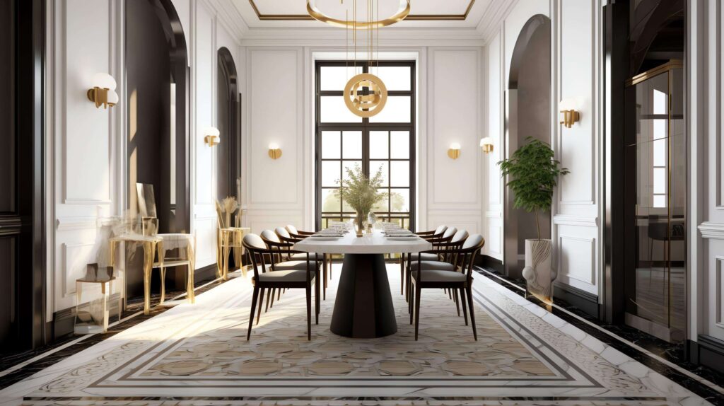 家装简欧餐厅Midjourney灵感图库-_设计智库－全球设计案例智能库_OJBKAI.COM-全球设计案例智能库_OJBKAI.COM设计智库