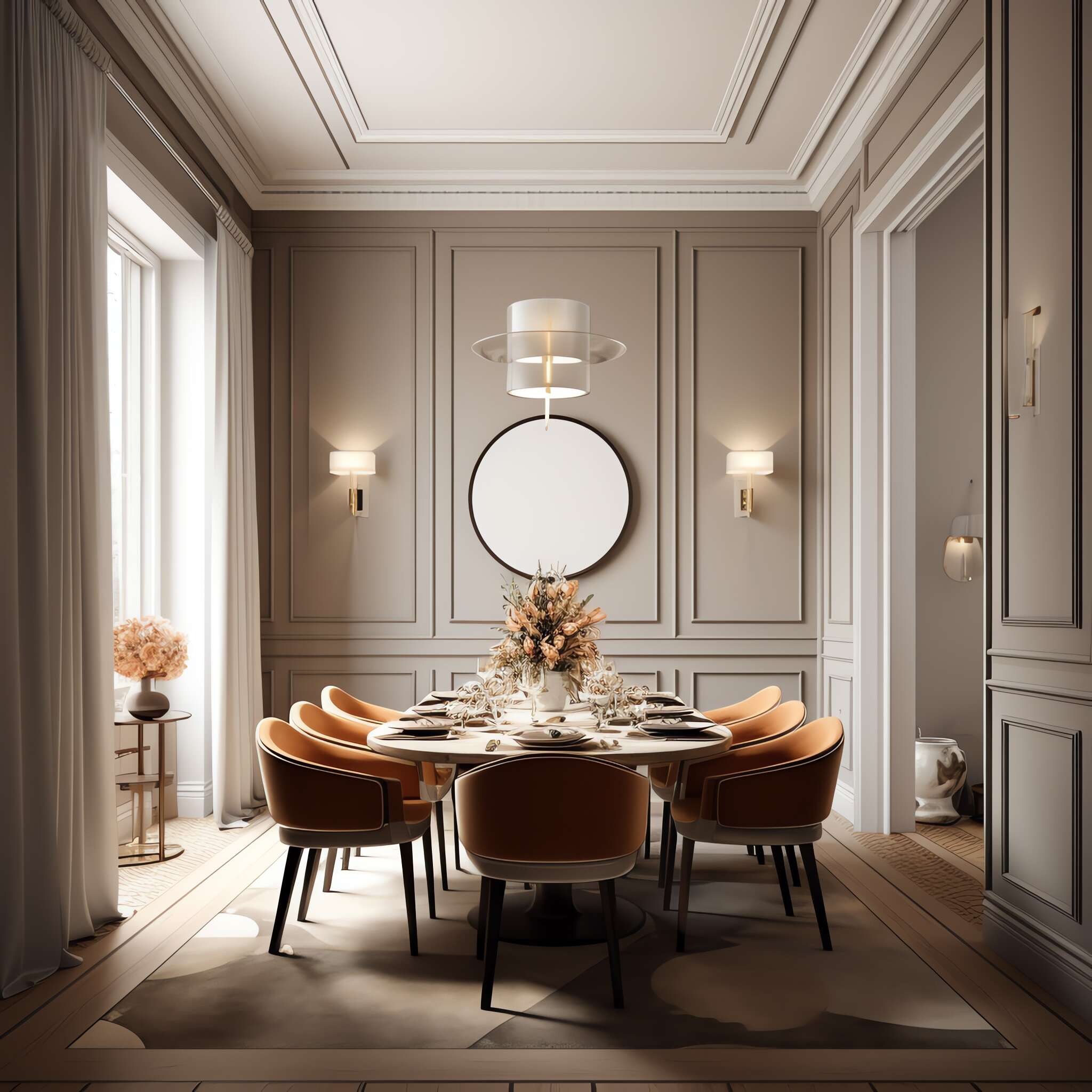 欧式别墅餐厅Midjourney灵感图库-_设计智库－全球设计案例智能库_OJBKAI.COM-全球设计案例智能库_OJBKAI.COM设计智库