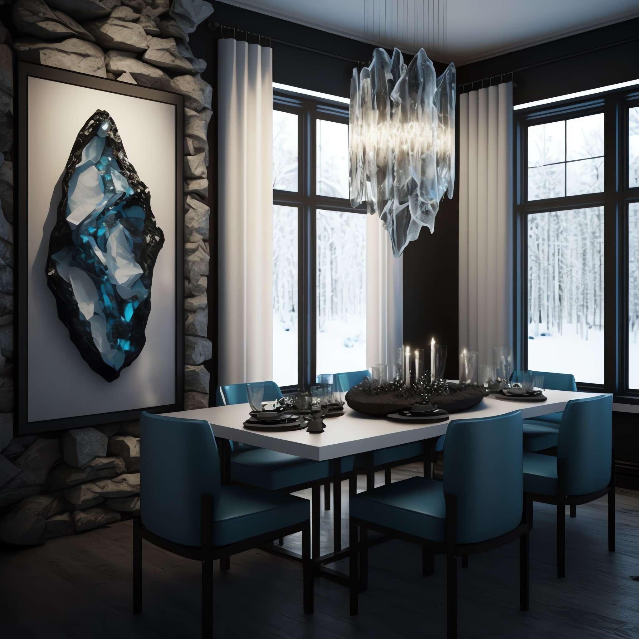 轻奢时尚餐桌-4_Midjourney灵感图库-设计智库－全球设计案例智能库_OJBKAI.COM-全球设计案例智能库_OJBKAI.COM设计智库