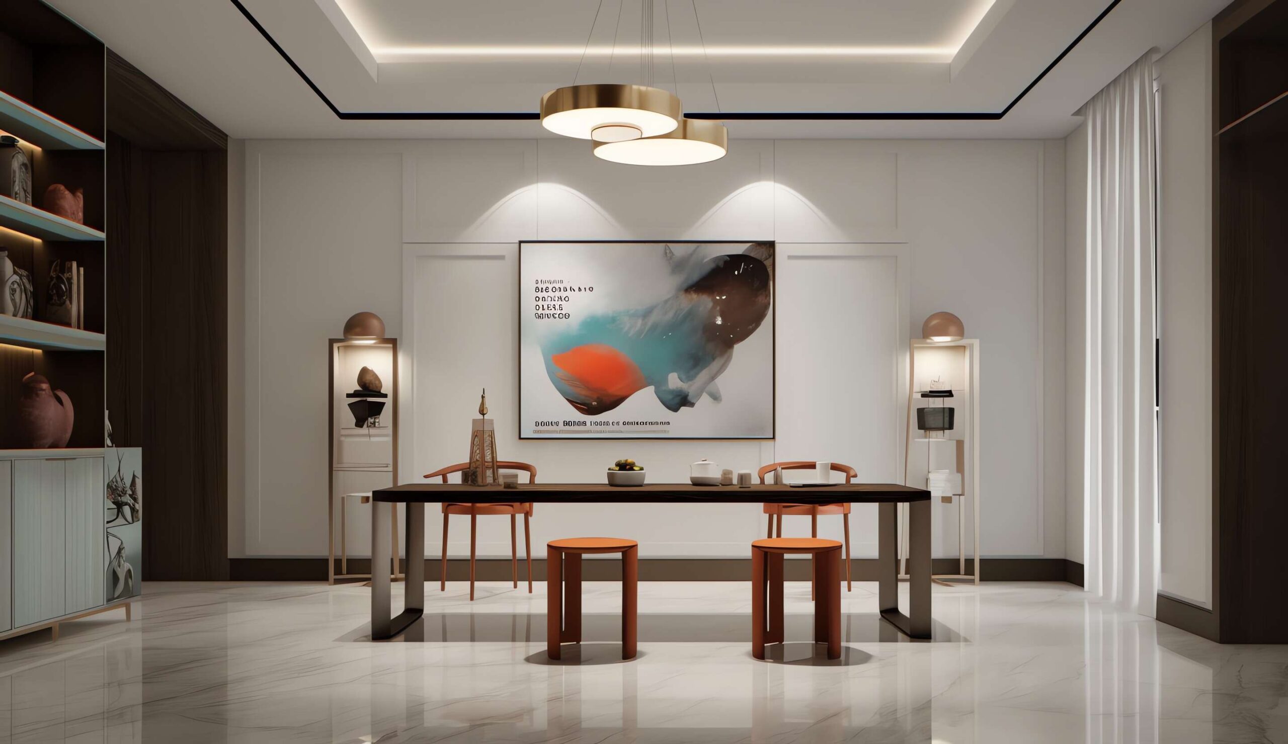 新中式茶室书房Midjourney灵感图库-_设计智库－全球设计案例智能库_OJBKAI.COM-全球设计案例智能库_OJBKAI.COM设计智库