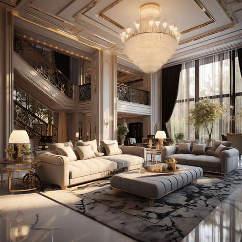 图片[2]-全球设计案例智能库_OJBKAI.COM现代前卫时尚挑高客厅Midjourney灵感图库-_设计智库－全球设计案例智能库_OJBKAI.COM-全球设计案例智能库_OJBKAI.COM设计智库