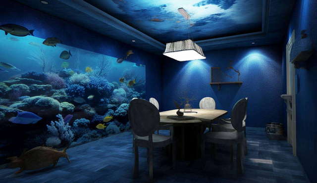 海洋主题风格（旅行主题为马尔代夫度假村）Midjourney灵感图库-_设计智库－全球设计案例智能库_OJBKAI.COM-全球设计案例智能库_OJBKAI.COM设计智库