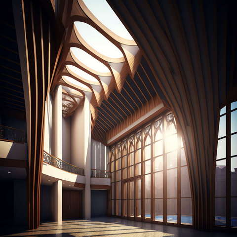 科技感大堂Midjourney灵感图库-_设计智库－全球设计案例智能库_OJBKAI.COM-全球设计案例智能库_OJBKAI.COM设计智库