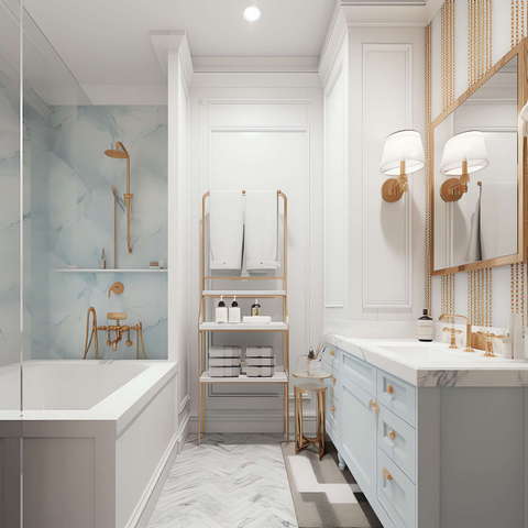 简欧风格卫浴Midjourney灵感图库-_设计智库－全球设计案例智能库_OJBKAI.COM-全球设计案例智能库_OJBKAI.COM设计智库