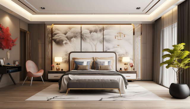 现代卧室设计Midjourney灵感图库-_设计智库－全球设计案例智能库_OJBKAI.COM-全球设计案例智能库_OJBKAI.COM设计智库