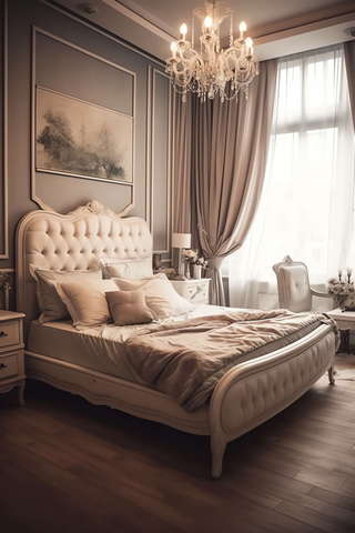 住宅美式奢华卧室Midjourney灵感图库-_设计智库－全球设计案例智能库_OJBKAI.COM-全球设计案例智能库_OJBKAI.COM设计智库