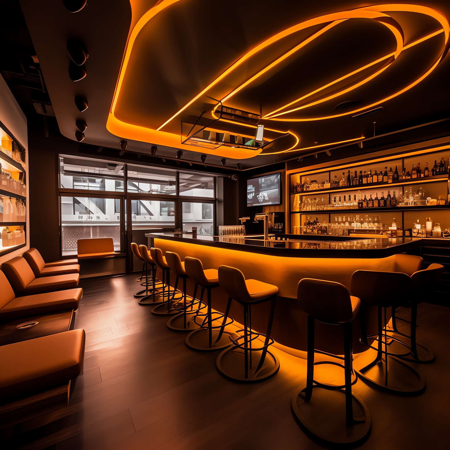 色彩前卫艺术酒吧吧台区Midjourney灵感图库-_设计智库－全球设计案例智能库_OJBKAI.COM-全球设计案例智能库_OJBKAI.COM设计智库
