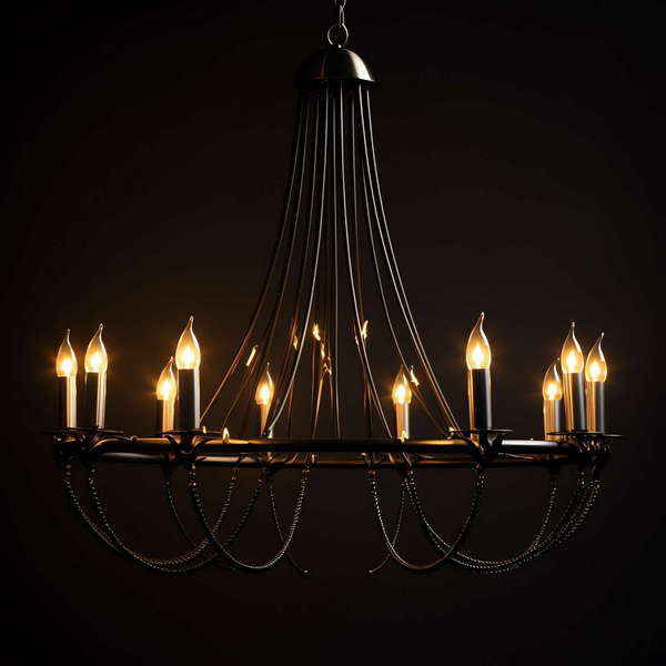 工业金属吊灯Midjourney灵感图库-_设计智库－全球设计案例智能库_OJBKAI.COM-全球设计案例智能库_OJBKAI.COM设计智库