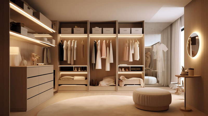 现代家装衣帽间Midjourney灵感图库-_设计智库－全球设计案例智能库_OJBKAI.COM-全球设计案例智能库_OJBKAI.COM设计智库