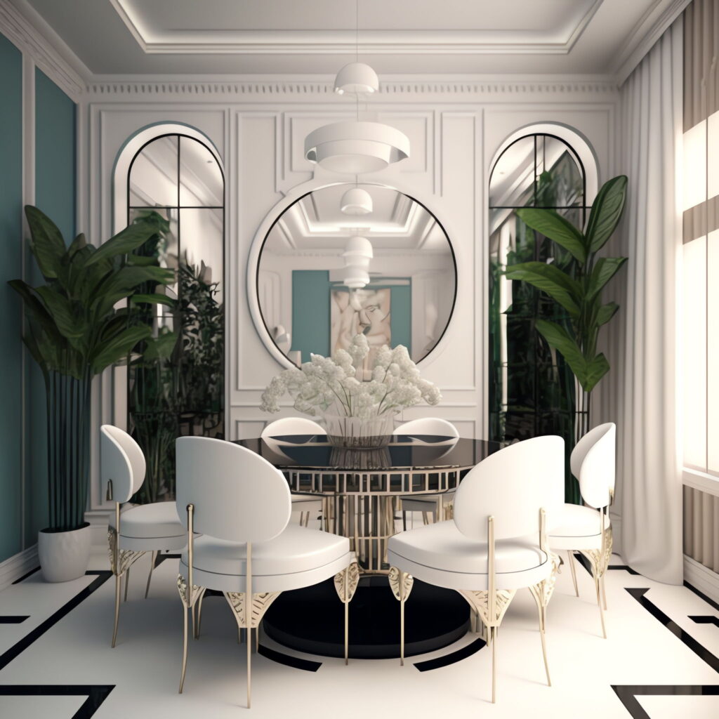 温柔浪漫客餐厅_Midjourney灵感图库-全球设计案例智能库_OJBKAI.COM设计智库