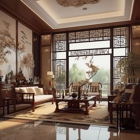 图片[33]-全球设计案例智能库_OJBKAI.COM住宅中式客厅Midjourney灵感图库-_设计智库－全球设计案例智能库_OJBKAI.COM-全球设计案例智能库_OJBKAI.COM设计智库