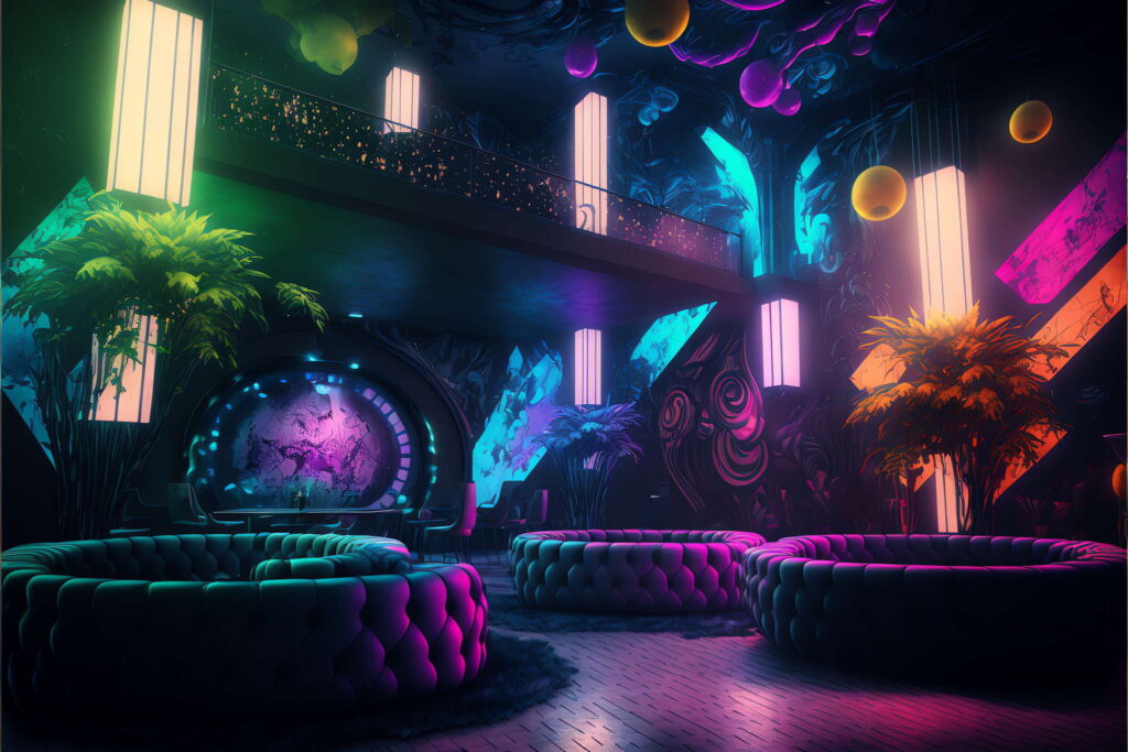 图片[26]-全球设计案例智能库_OJBKAI.COM赛博朋克风霓虹灯设计酒吧_Midjourney灵感图库-_设计智库－全球设计案例智能库_OJBKAI.COM-全球设计案例智能库_OJBKAI.COM设计智库