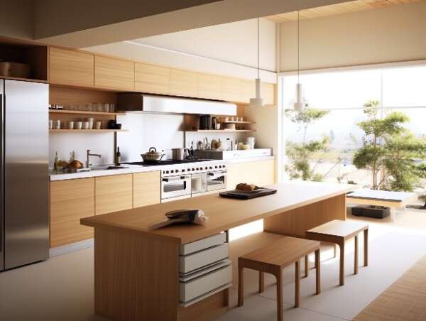 图片[79]-全球设计案例智能库_OJBKAI.COM原木开放厨房中岛吧台_Midjourney灵感图库220P-全球设计案例智能库_OJBKAI.COM设计智库