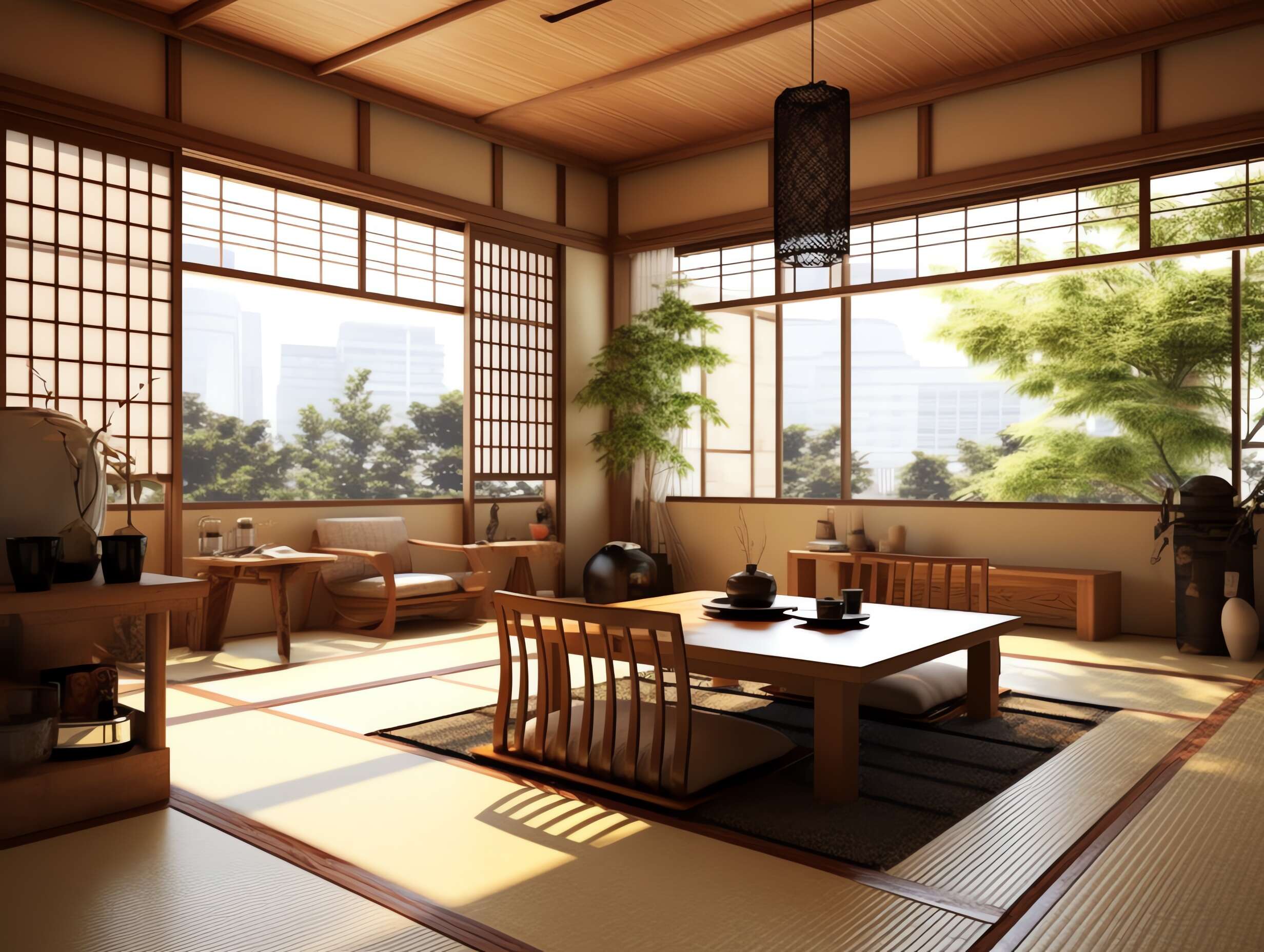 日式茶室Midjourney灵感图库-_设计智库－全球设计案例智能库_OJBKAI.COM-全球设计案例智能库_OJBKAI.COM设计智库
