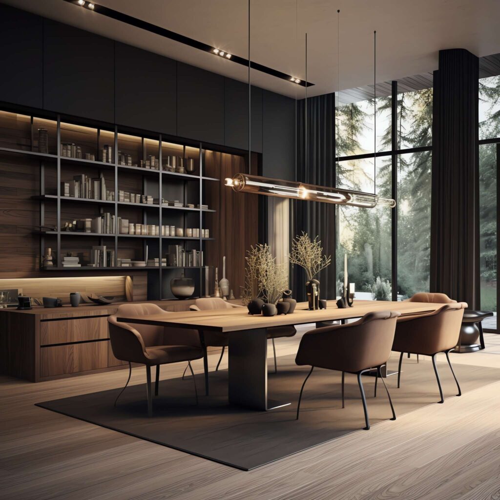 木质餐桌Midjourney灵感图库-_设计智库－全球设计案例智能库_OJBKAI.COM-全球设计案例智能库_OJBKAI.COM设计智库