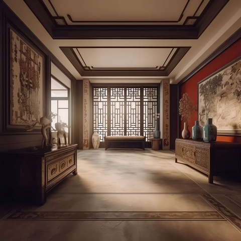 图片[11]-全球设计案例智能库_OJBKAI.COM住宅中式客厅Midjourney灵感图库-_设计智库－全球设计案例智能库_OJBKAI.COM-全球设计案例智能库_OJBKAI.COM设计智库