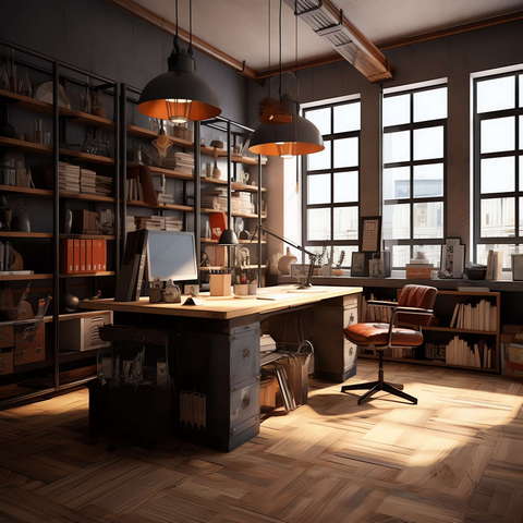 图片[34]-全球设计案例智能库_OJBKAI.COM工业风格书房Midjourney灵感图库-_设计智库－全球设计案例智能库_OJBKAI.COM-全球设计案例智能库_OJBKAI.COM设计智库