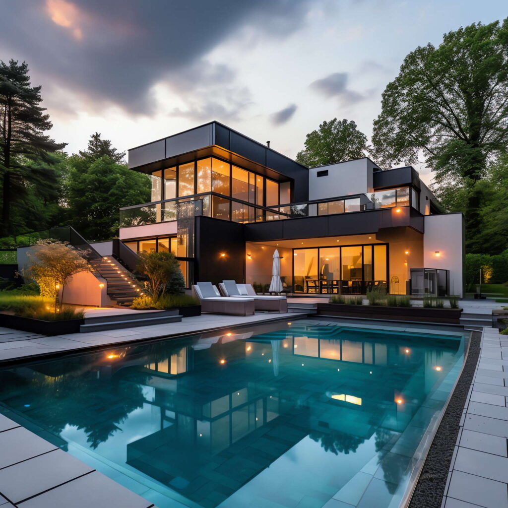 潮流别墅Midjourney灵感图库-_设计智库－全球设计案例智能库_OJBKAI.COM-全球设计案例智能库_OJBKAI.COM设计智库