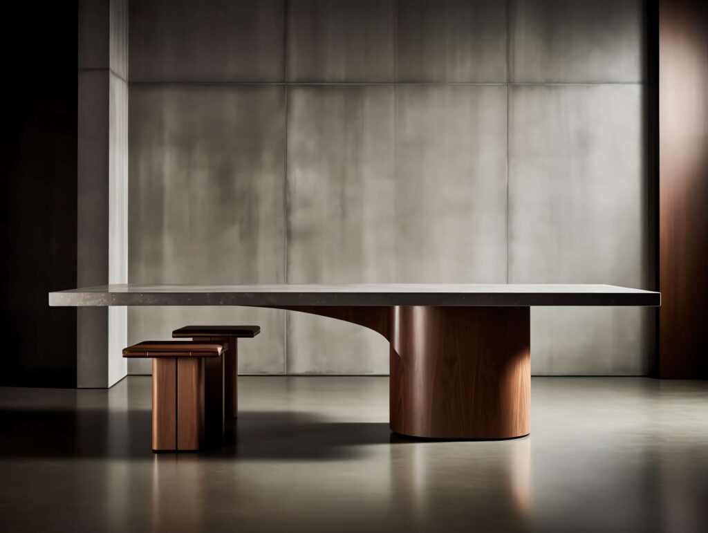 现代简约风餐桌Midjourney灵感图库-_设计智库－全球设计案例智能库_OJBKAI.COM-全球设计案例智能库_OJBKAI.COM设计智库