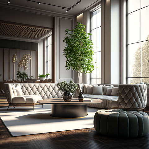 轻奢自然客厅Midjourney灵感图库-_设计智库－全球设计案例智能库_OJBKAI.COM-全球设计案例智能库_OJBKAI.COM设计智库