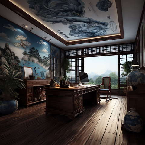 图片[12]-全球设计案例智能库_OJBKAI.COM新中式书房Midjourney灵感图库-_设计智库－全球设计案例智能库_OJBKAI.COM-全球设计案例智能库_OJBKAI.COM设计智库