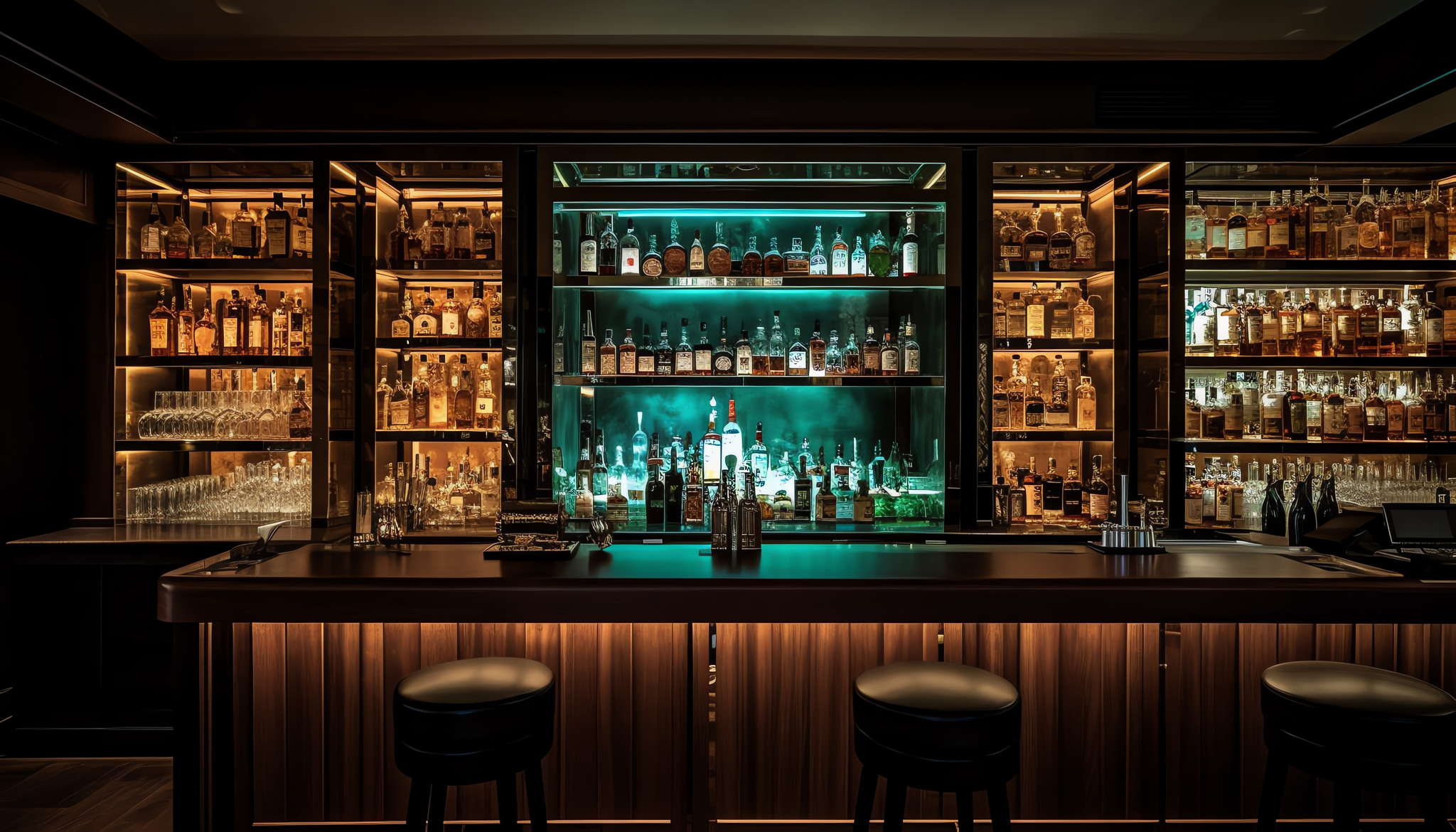 酒吧吧台区Midjourney灵感图库-_设计智库-全球设计案例智能库_OJBKAI.COM-全球设计案例智能库_OJBKAI.COM设计智库