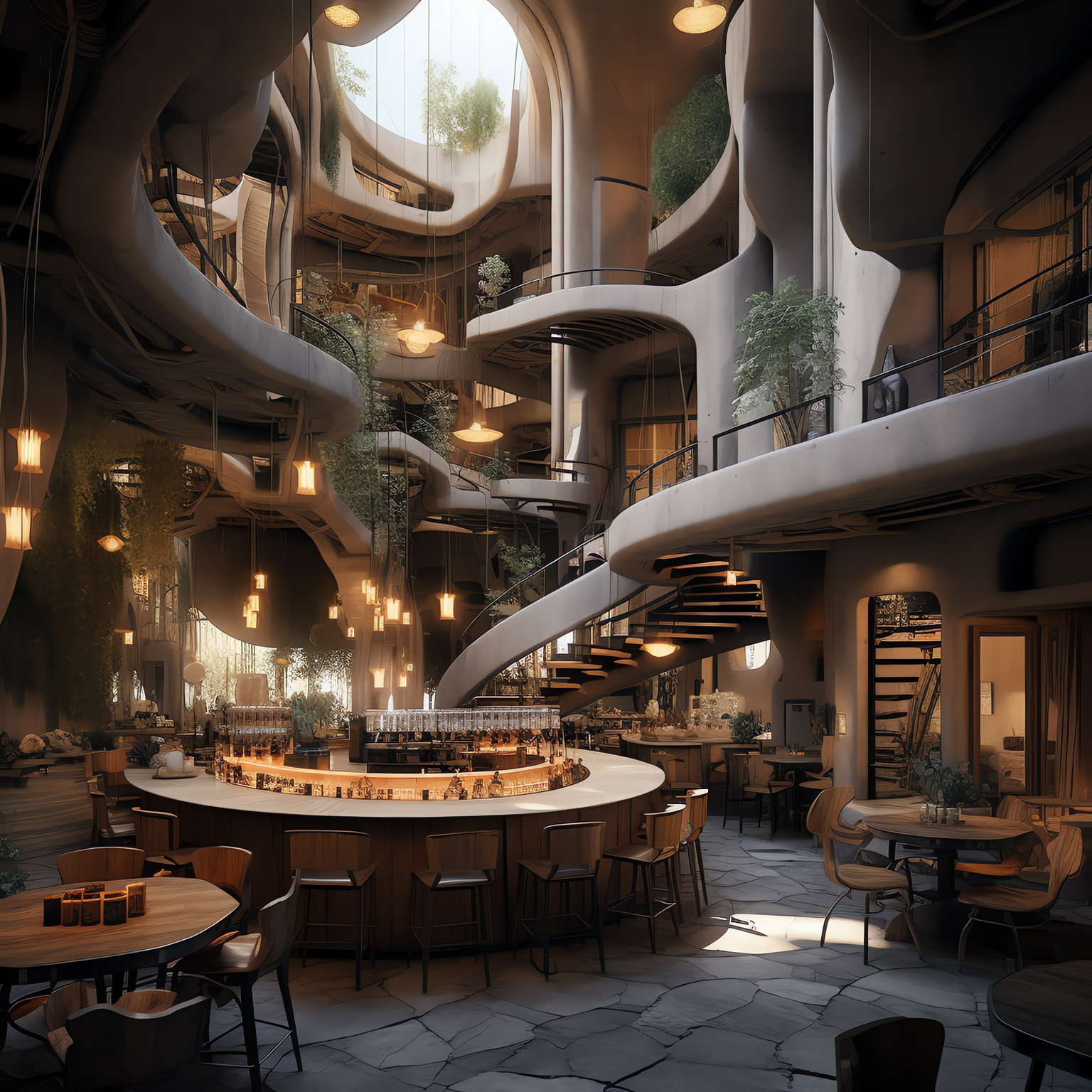 未来科技感吧台_Midjourney灵感图库-_设计智库-全球设计案例智能库_OJBKAI.COM-全球设计案例智能库_OJBKAI.COM设计智库