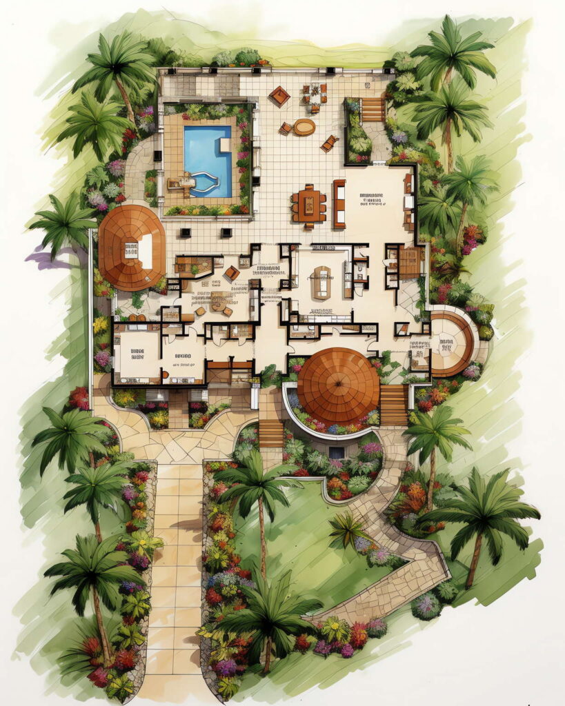 图片[13]-全球设计案例智能库_OJBKAI.COM别墅平面图Midjourney灵感图库-名师联智库－全球设计案例智能库名师联素材平台-全球设计案例智能库_OJBKAI.COM设计智库