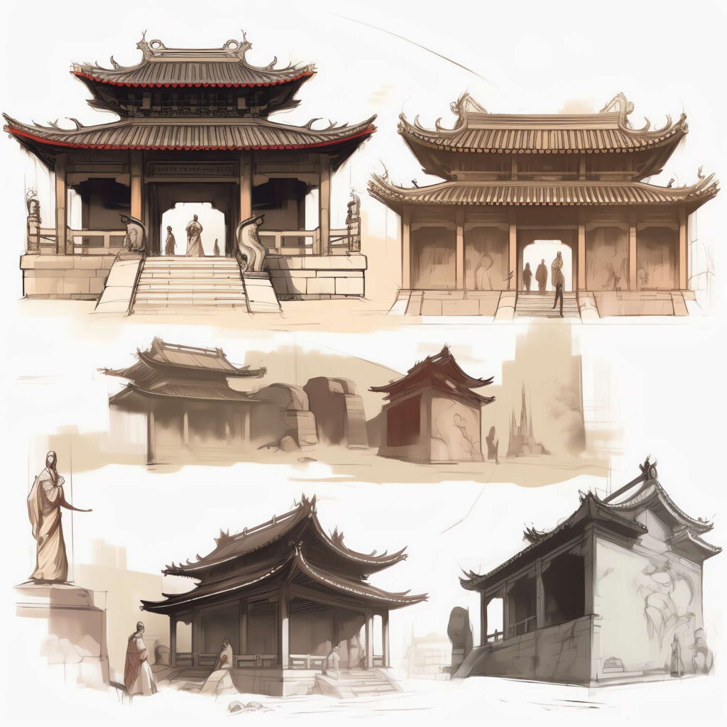 图片[25]-全球设计案例智能库_OJBKAI.COM中国古建草图Midjourney灵感图库-名师联智库－全球设计案例智能库名师联素材平台-全球设计案例智能库_OJBKAI.COM设计智库