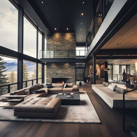 图片[6]-全球设计案例智能库_OJBKAI.COM现代挑高客厅_Midjourney灵感图库673p-全球设计案例智能库_OJBKAI.COM设计智库