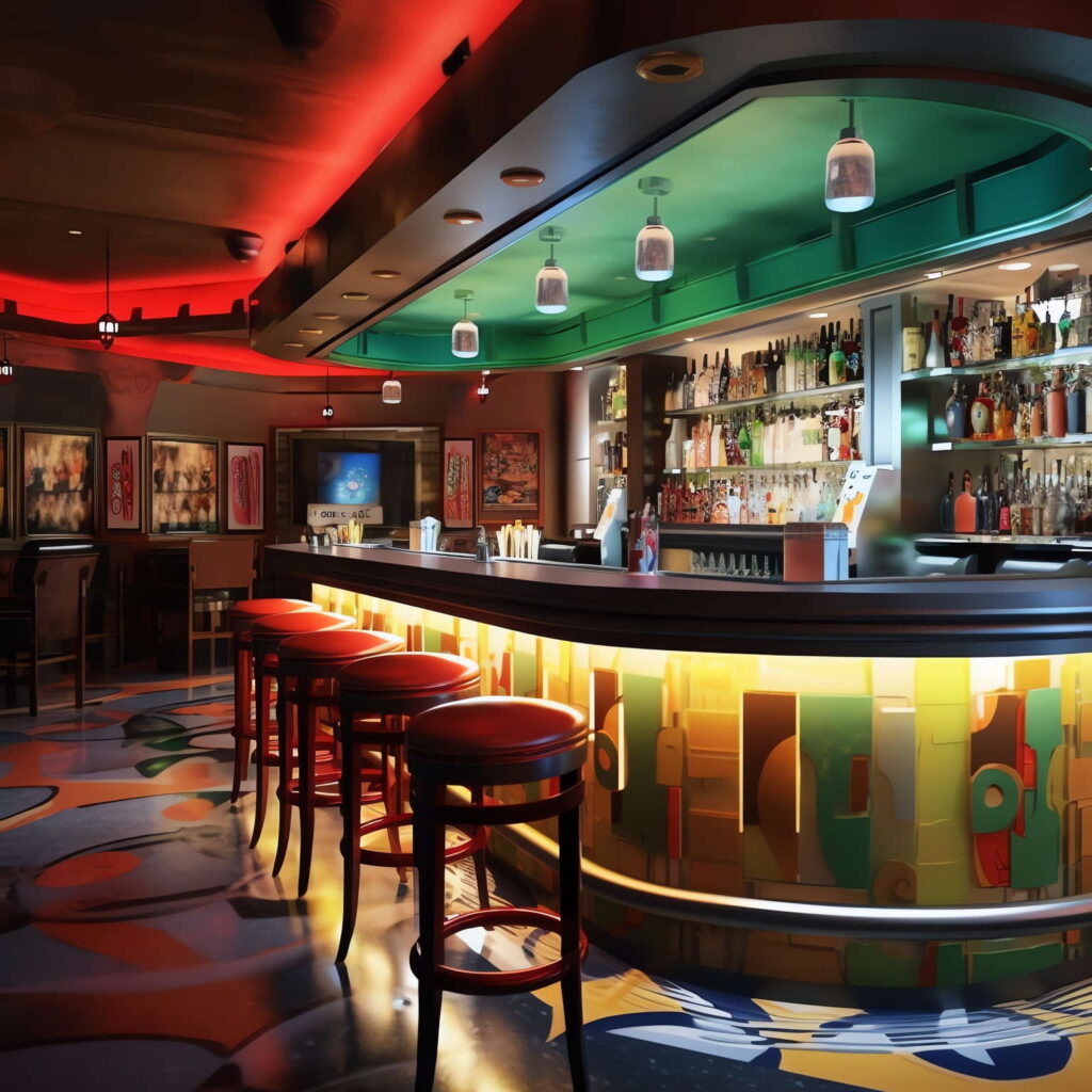 图片[14]-全球设计案例智能库_OJBKAI.COM赛博朋克风霓虹灯设计酒吧吧台区_Midjourney灵感图库-_设计智库－全球设计案例智能库_OJBKAI.COM-全球设计案例智能库_OJBKAI.COM设计智库