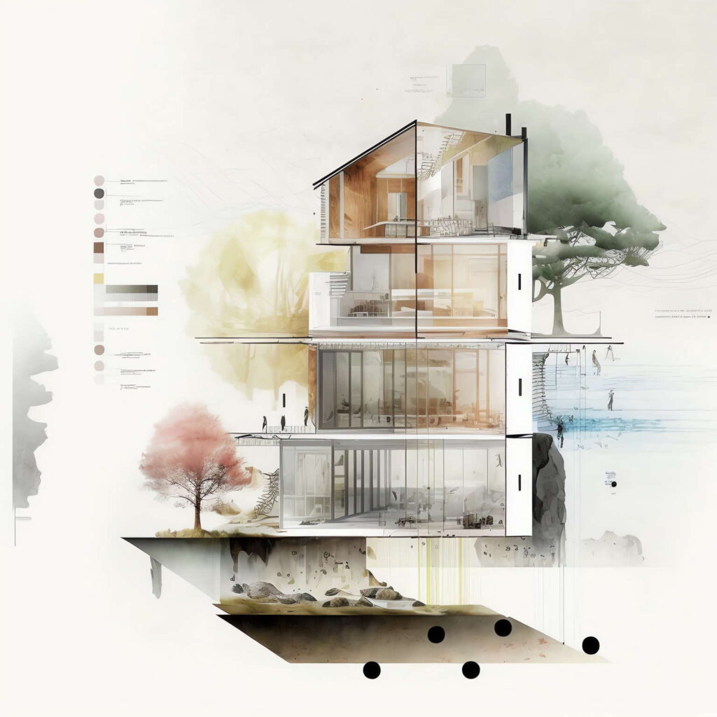 图片[27]-全球设计案例智能库_OJBKAI.COM建筑剖面图Midjourney灵感图库-名师联智库－全球设计案例智能库名师联素材平台-全球设计案例智能库_OJBKAI.COM设计智库