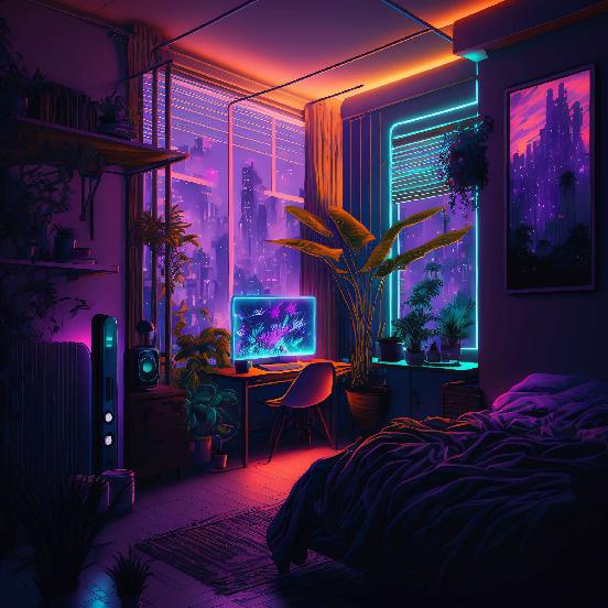 图片[67]-全球设计案例智能库_OJBKAI.COM赛博朋克风霓虹灯设计男孩房1_Midjourney灵感图库-_设计智库－全球设计案例智能库_OJBKAI.COM-全球设计案例智能库_OJBKAI.COM设计智库