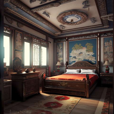 图片[8]-全球设计案例智能库_OJBKAI.COM古典中式卧室Midjourney灵感图库-_设计智库－全球设计案例智能库_OJBKAI.COM-全球设计案例智能库_OJBKAI.COM设计智库