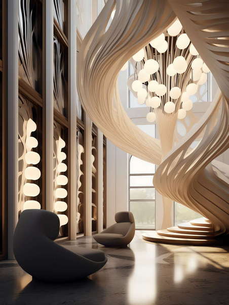 图片[6]-全球设计案例智能库_OJBKAI.COM现代风格白色楼梯Midjourney灵感图库-_设计智库－全球设计案例智能库_OJBKAI.COM-全球设计案例智能库_OJBKAI.COM设计智库