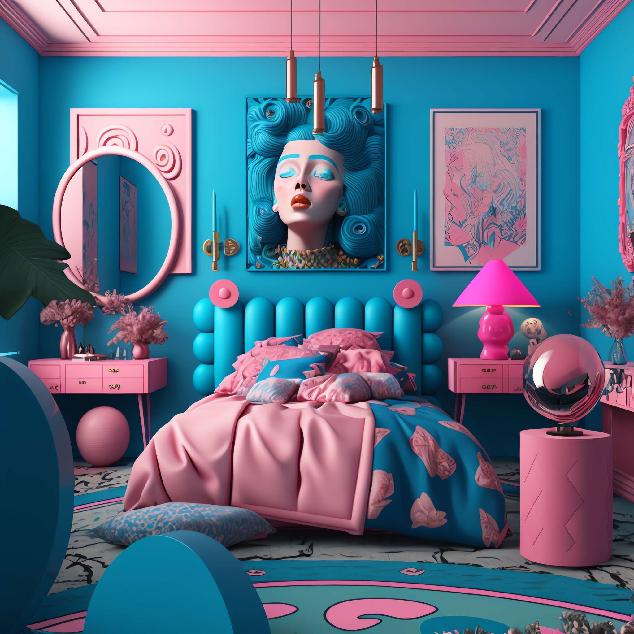 色彩浪漫女孩房6_Midjourney灵感图库-设计智库－全球设计案例智能库_OJBKAI.COM-全球设计案例智能库_OJBKAI.COM设计智库