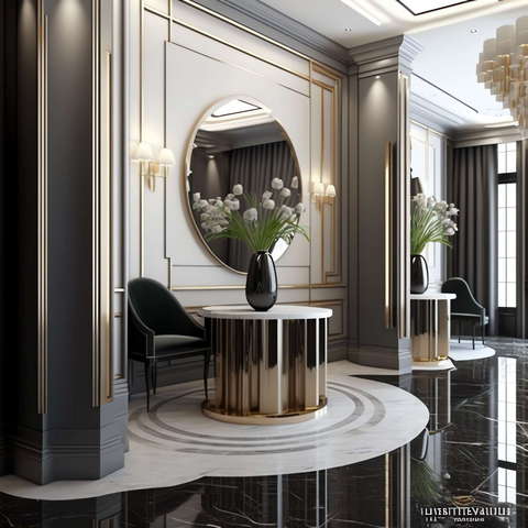 图片[3]-全球设计案例智能库_OJBKAI.COM新古典家装玄关2_Midjourney灵感图库-设计智库－全球设计案例智能库_OJBKAI.COM-全球设计案例智能库_OJBKAI.COM设计智库