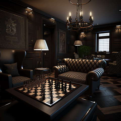 图片[34]-全球设计案例智能库_OJBKAI.COM复古娱乐室，棋牌室Midjourney灵感图库-_设计智库－全球设计案例智能库_OJBKAI.COM-全球设计案例智能库_OJBKAI.COM设计智库