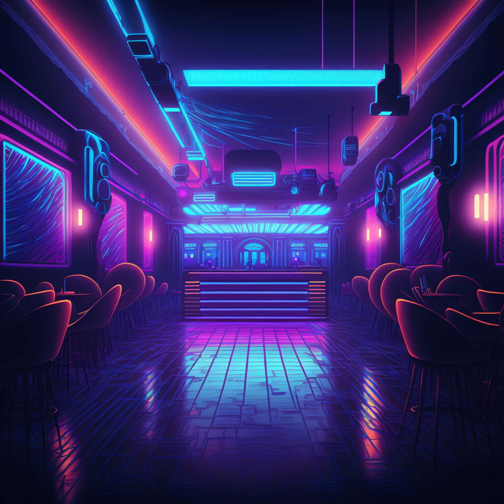 图片[19]-全球设计案例智能库_OJBKAI.COM赛博朋克风霓虹灯设计夜总会Midjourney灵感图库-_设计智库－全球设计案例智能库_OJBKAI.COM-全球设计案例智能库_OJBKAI.COM设计智库