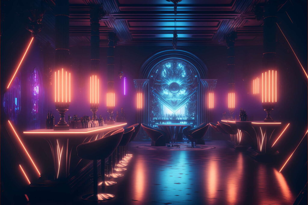 图片[47]-全球设计案例智能库_OJBKAI.COM赛博朋克风霓虹灯设计夜总会Midjourney灵感图库-_设计智库－全球设计案例智能库_OJBKAI.COM-全球设计案例智能库_OJBKAI.COM设计智库