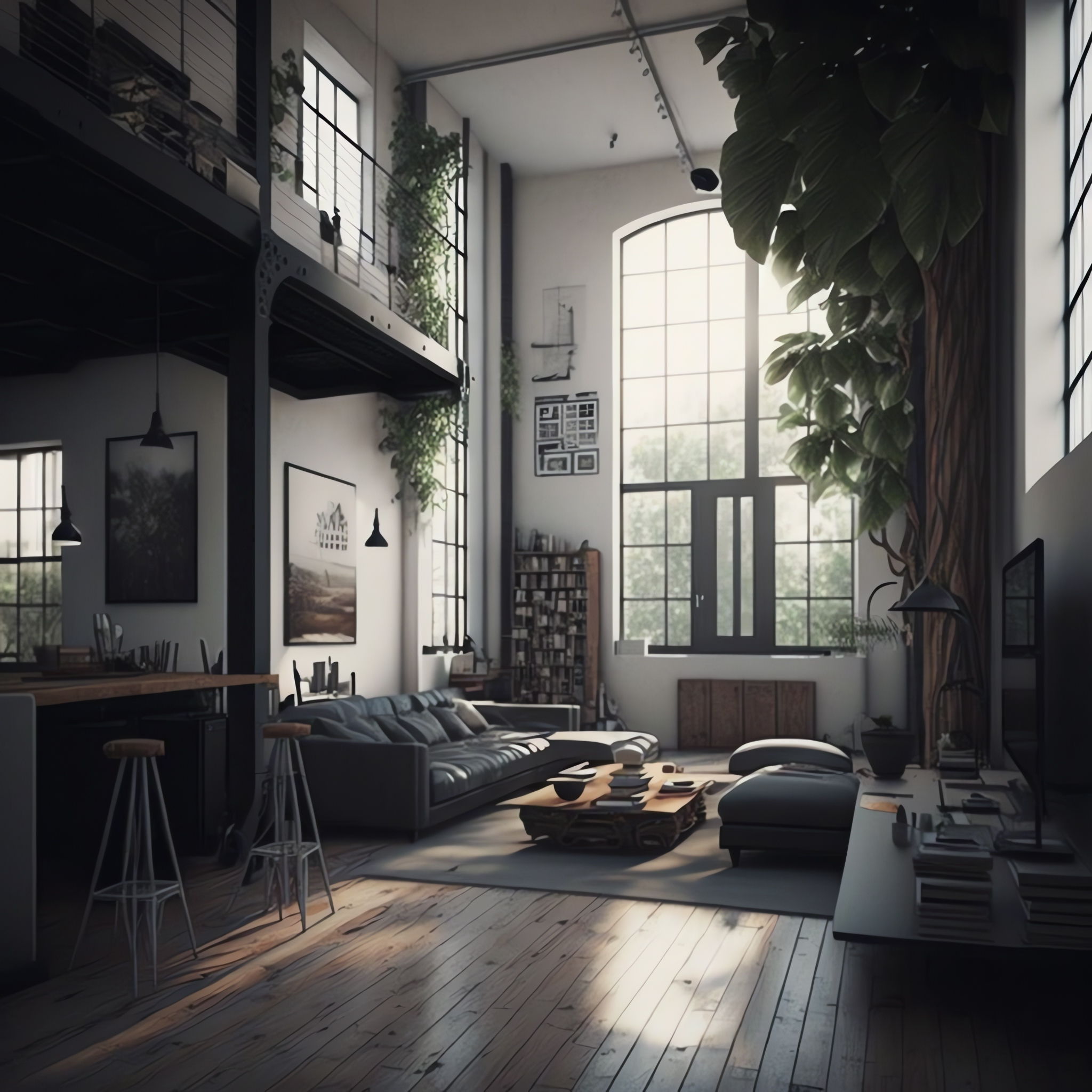 图片[3]-全球设计案例智能库_OJBKAI.COM工业风Loft户型住宅_Midjourney灵感图库-_设计智库－全球设计案例智能库_OJBKAI.COM-全球设计案例智能库_OJBKAI.COM设计智库