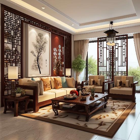 图片[4]-全球设计案例智能库_OJBKAI.COM别墅中式客厅Midjourney灵感图库-_设计智库－全球设计案例智能库_OJBKAI.COM-全球设计案例智能库_OJBKAI.COM设计智库