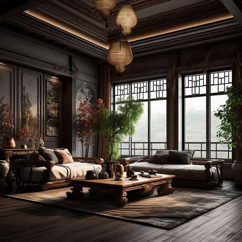 图片[25]-全球设计案例智能库_OJBKAI.COM住宅中式客厅Midjourney灵感图库-_设计智库－全球设计案例智能库_OJBKAI.COM-全球设计案例智能库_OJBKAI.COM设计智库