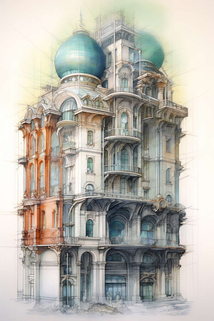 图片[30]-全球设计案例智能库_OJBKAI.COM西方建筑草图Midjourney灵感图库-名师联智库－全球设计案例智能库名师联素材平台-全球设计案例智能库_OJBKAI.COM设计智库