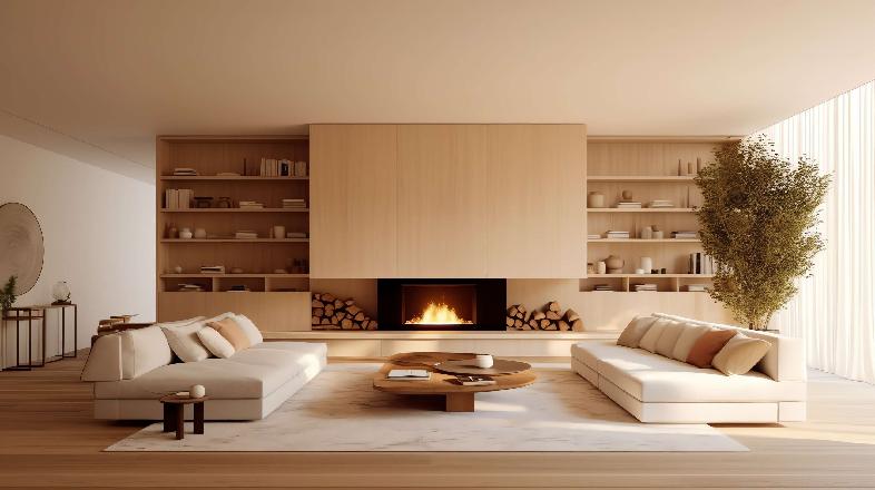 侘寂风客厅住宅Midjourney灵感图库-_设计智库－全球设计案例智能库_OJBKAI.COM-全球设计案例智能库_OJBKAI.COM设计智库